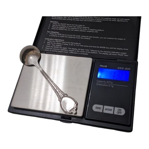 Williamsburg Sterling Silver Souvenir‎ Demitasse Spoon 925 USA Vintage 13 Grams - Picture 5 of 5